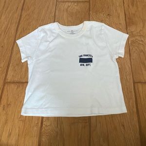 Brandy Melville, white, san francisco athletic department shirt
